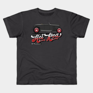 Black 32 Roadster Hot Rod Kids T-Shirt